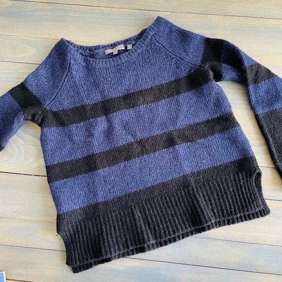 Vince Pullover Sweater Striped Cashmere Silk Blend - Women Size Small (j6) - Picture 9 of 10